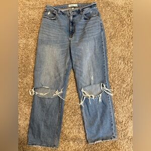 Abercrombie & Fitch Ankle Straight Ultra High Rise, Curve Love fit